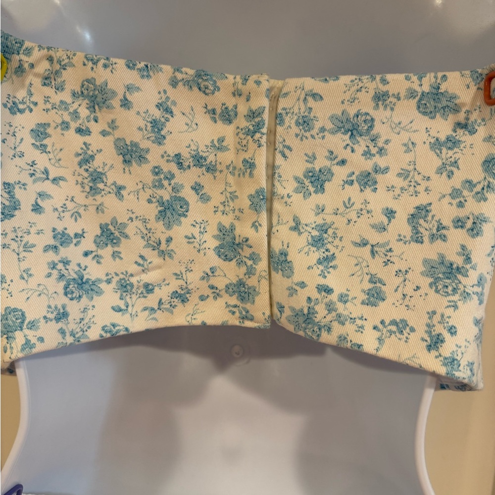 Zara Blue Floral Corset Crop Top - Picture 2 of 5